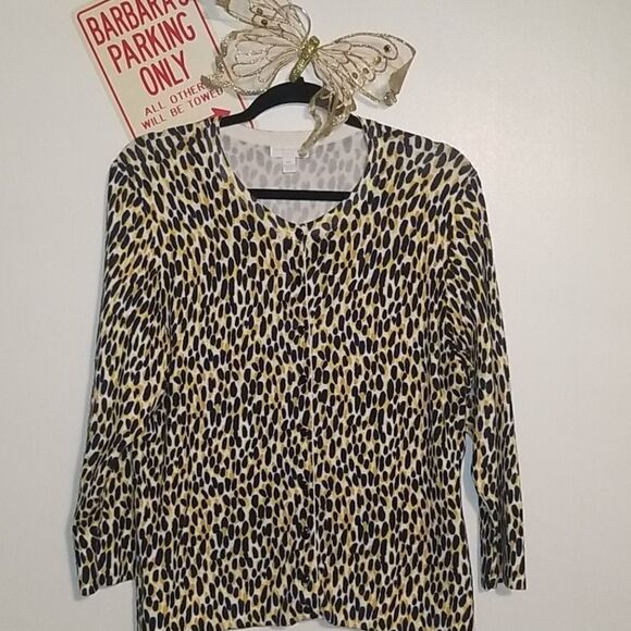 CHARTER  CLUB SWEATER Gold/Black - Picture 1 of 4